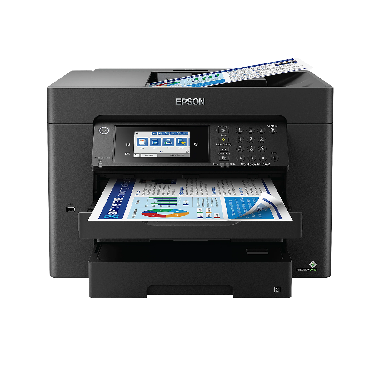 Epson® WorkForce® Pro WF-7840 Wide-Format Wireless Inkjet All-In-One Color Printer